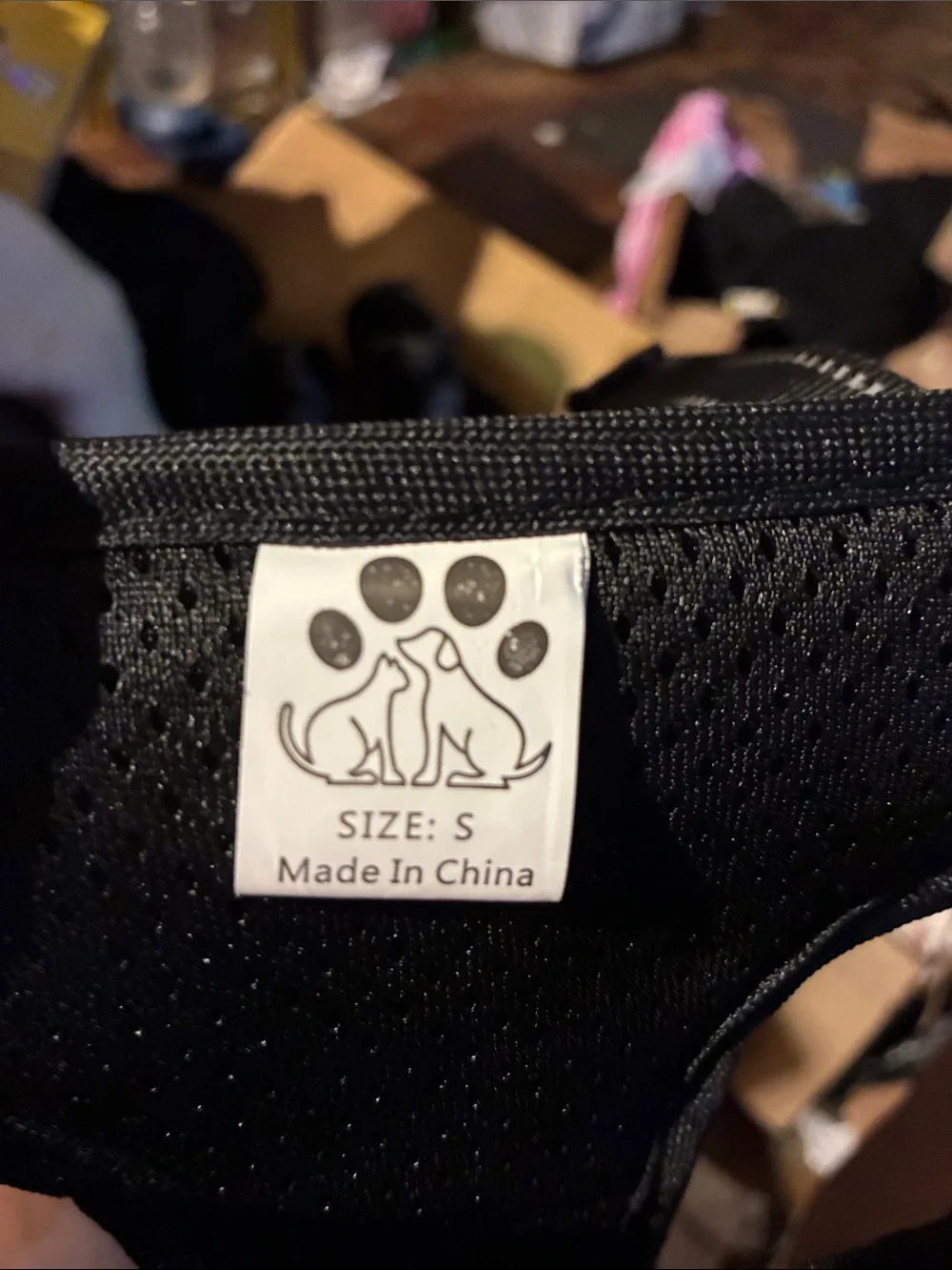 Black Dog Harness with Reflective Trim - Comfort Fit